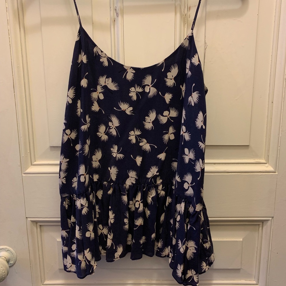 ClubMonaco Silk Print Top